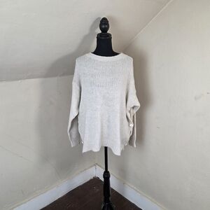 Mersea Cream Oversize Knit Sweater Made in Italy Size OS